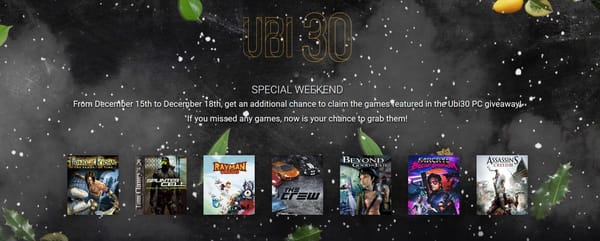 Get 7 games for free on Ubisoft